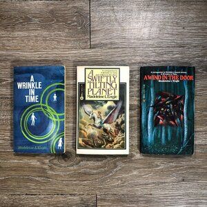 Madeleine L'Engle 3 Books Wrinkle in Time Wind in Door Tilting Planet Vintage